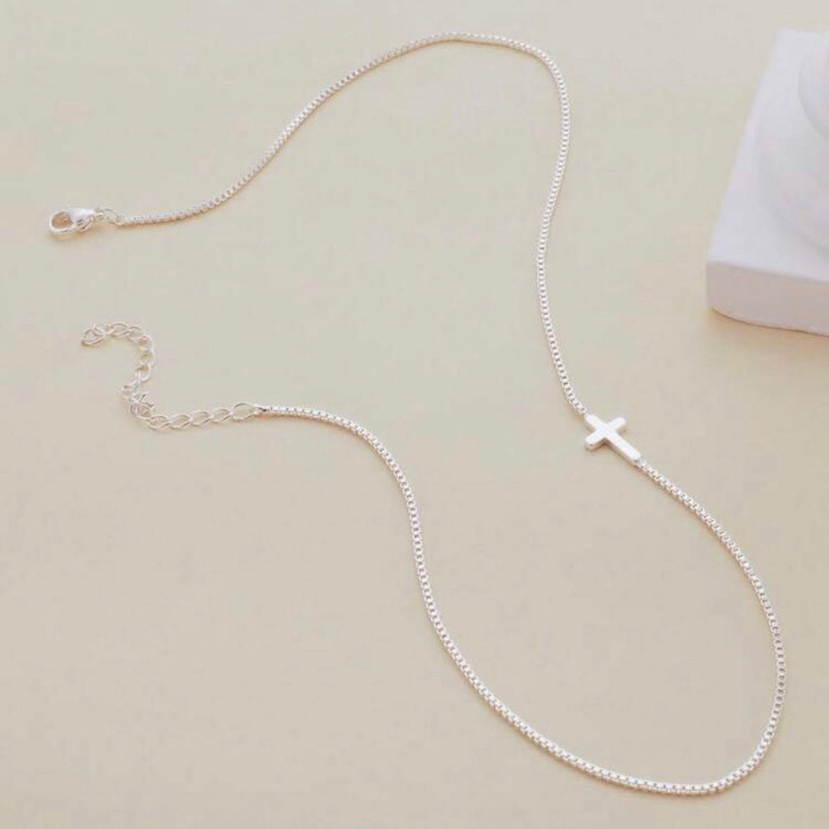 Horizontal Cross Necklace