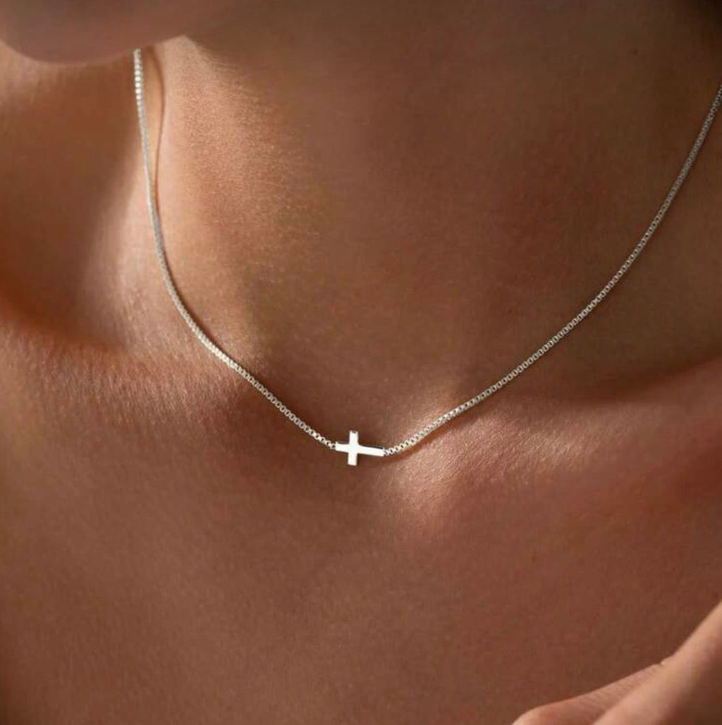 Horizontal Cross Necklace