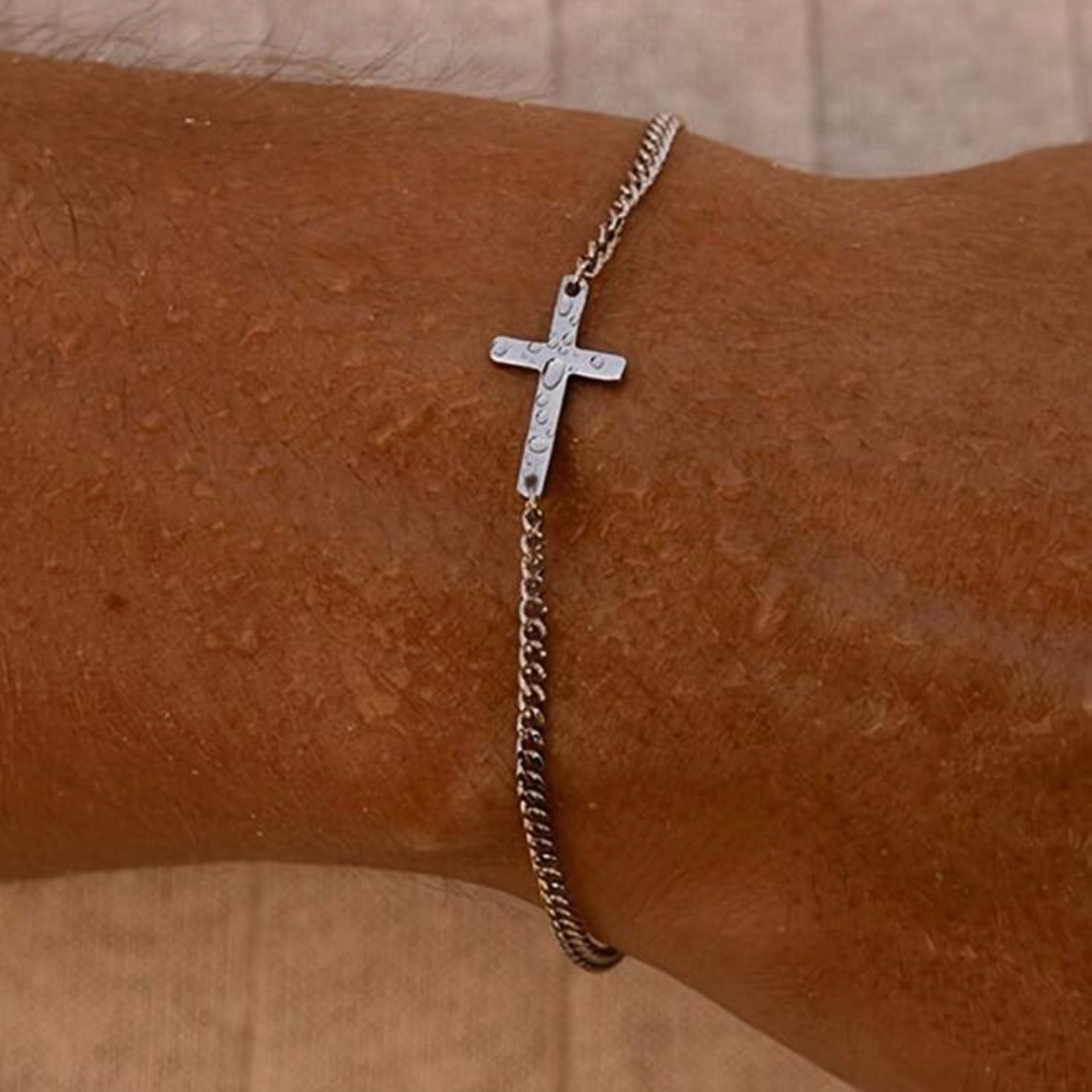 Horizontal Cross Bracelet