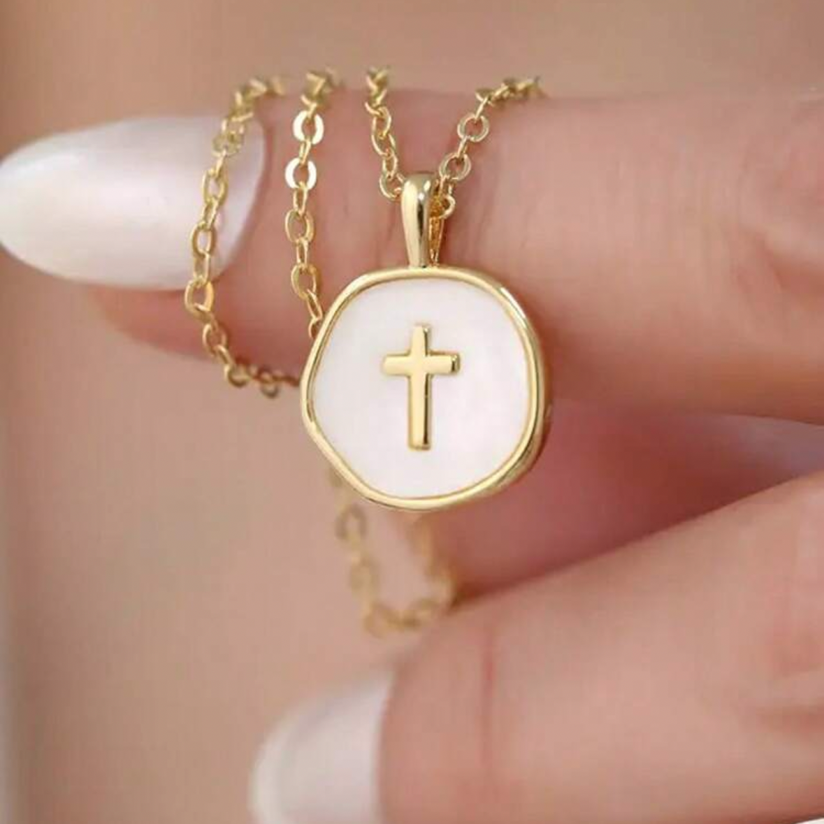 Circle Cross Necklace