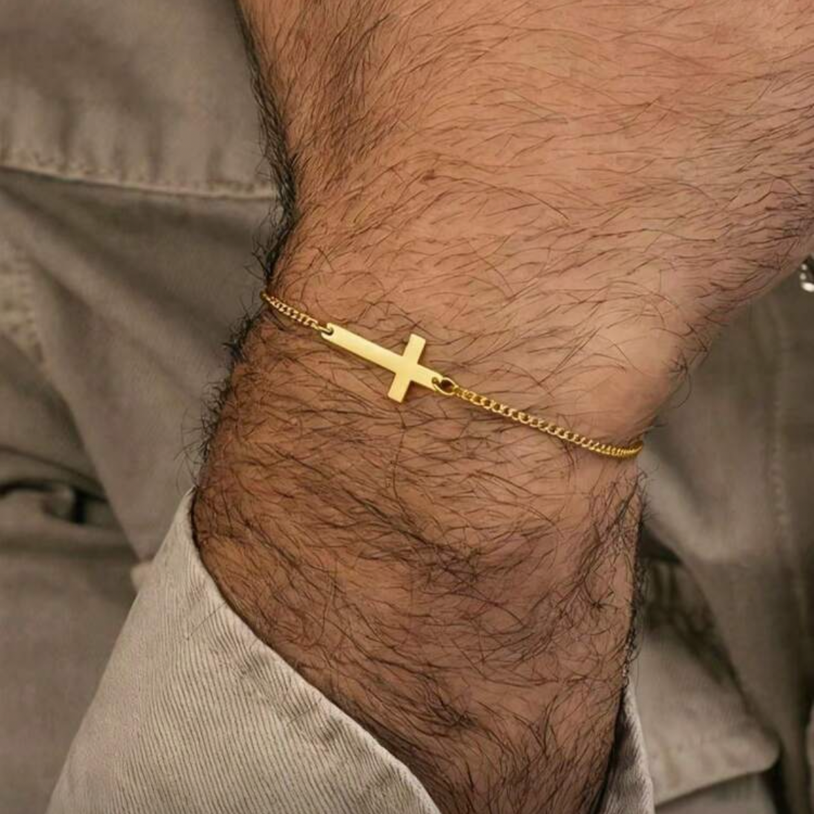 Horizontal Cross Bracelet
