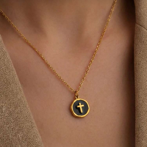 Circle Cross Necklace