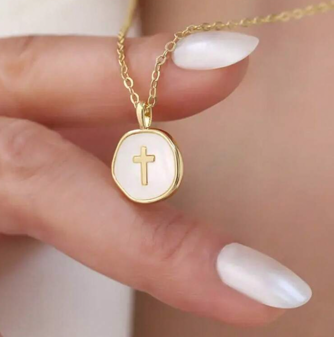 Circle Cross Necklace