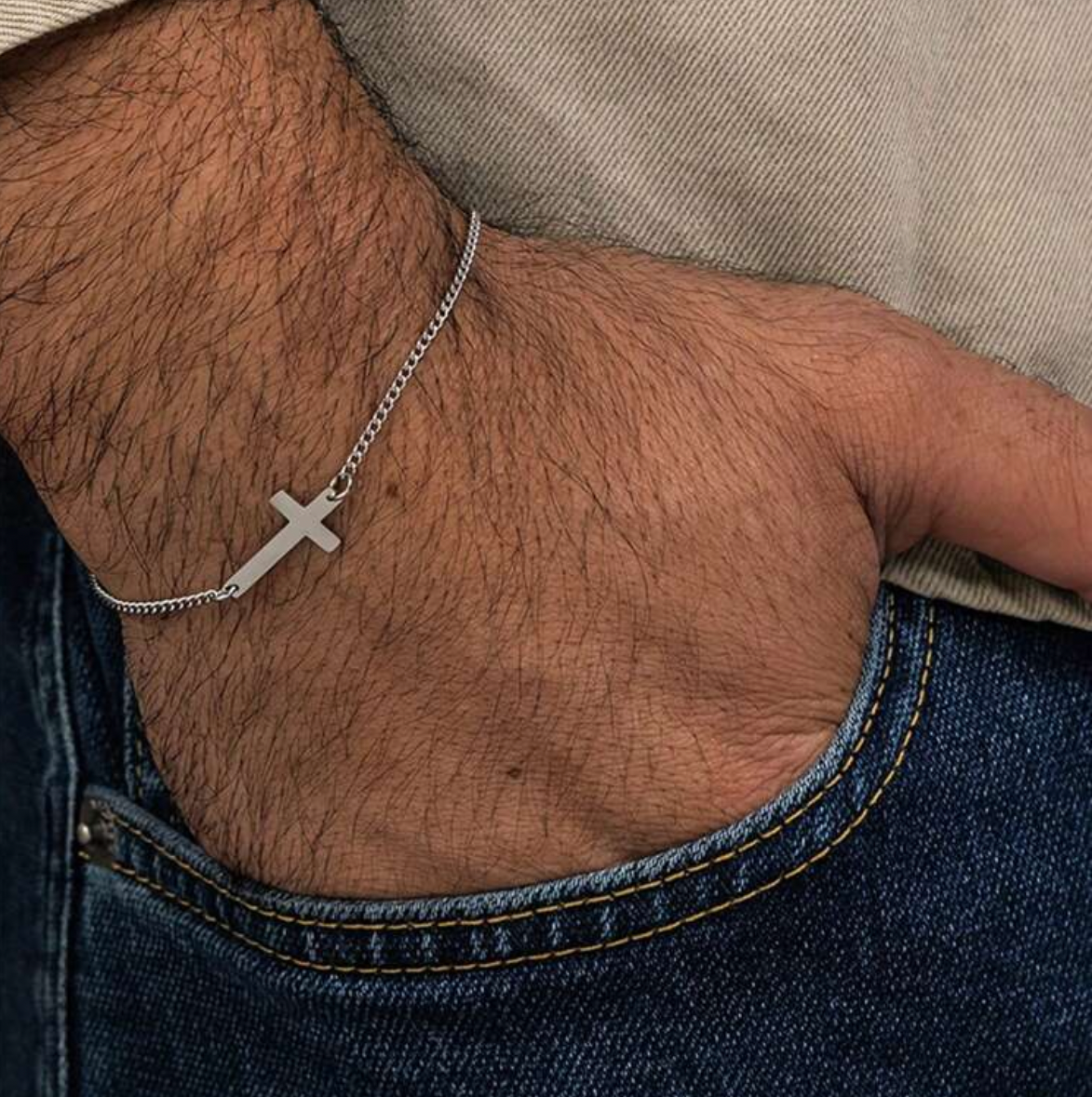 Horizontal Cross Bracelet